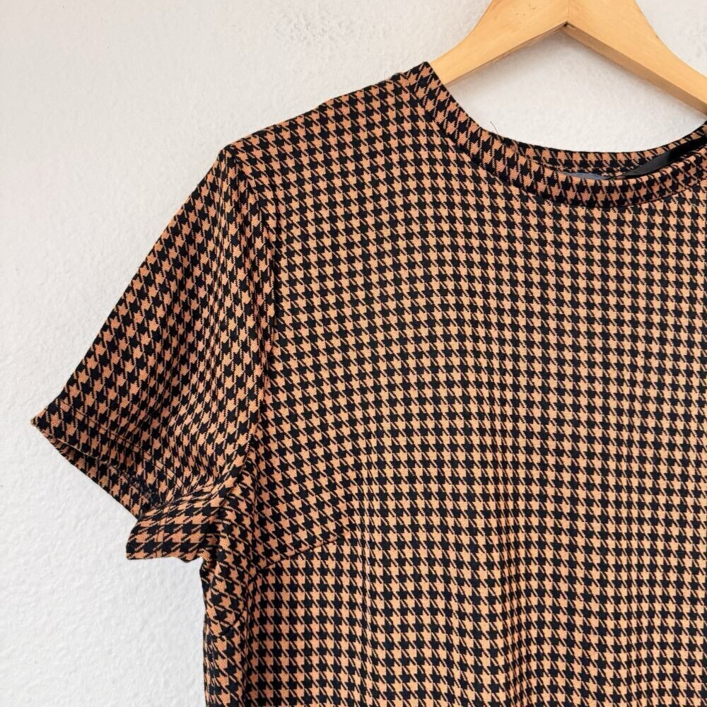 Brown Houndstooth Dress Womens Dress Size 10 Womens Dress Ladies Primark Brown - Picture 2 of 7